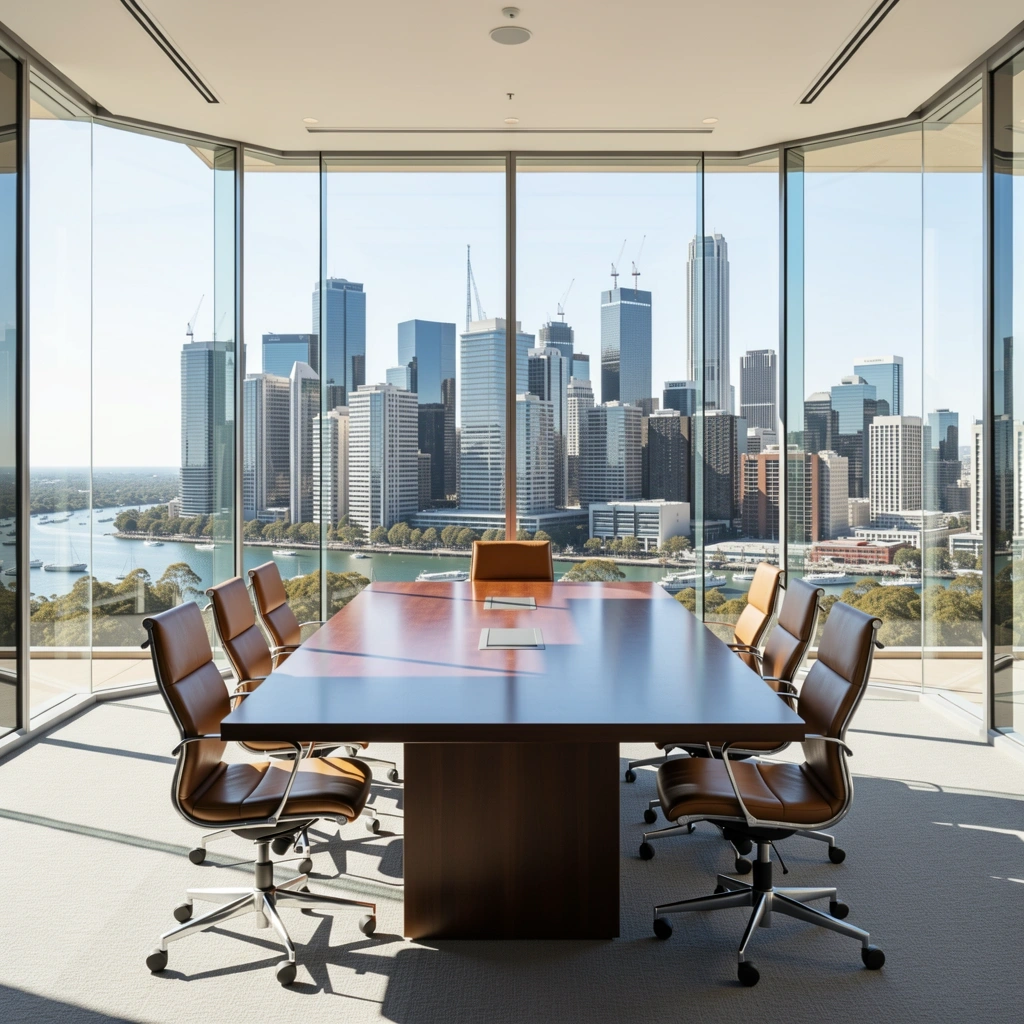 Financial district skyline